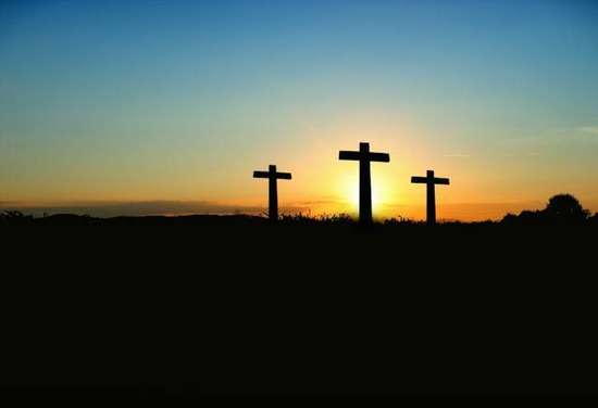 Three Crosses Three crosses in the sunset