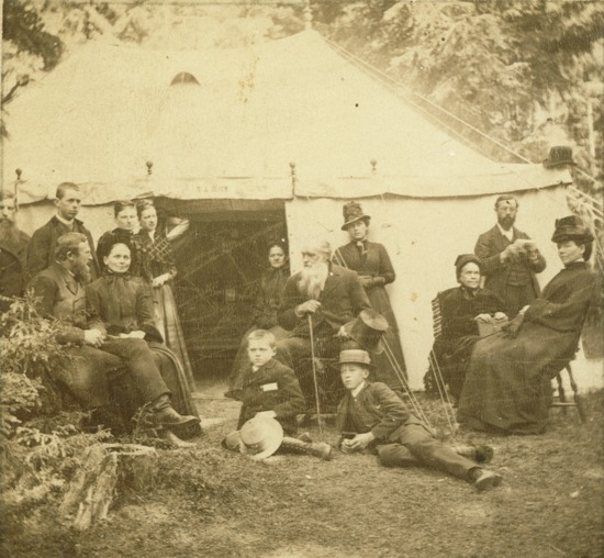 Ellen White in Norway Ellen White and other Seventh-day Adventists sitting outside a big white tent at a camp meeting in Norway