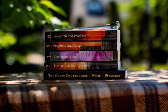 Stack of Ellen White books A stack of books written by Ellen White