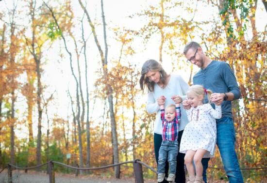 A young family enjoying the outdoors together on Sabbath.