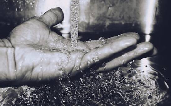 Hand with Water Pouring onto it to Wash it A hand facing palm-side up with water pouring over it represents how the Jewish leaders' strictly adhered to the manmade traditions like ritual handwashing. And they condemned those who didn't—like Jesus and His disciples.