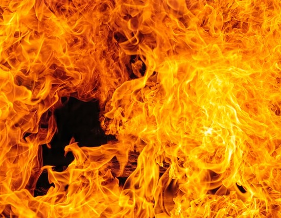 Hell Fire Flames representing hellfire that will bring an end to sin and Satan
