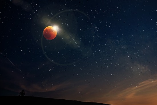 Red planet in space The moon and stars, which the Bible refers to as 'the host of heaven'