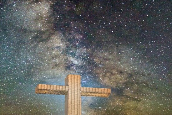 Starry Cross A cross with a starry sky in the background, reminding us of how Jesus revealed the Father's character through His death