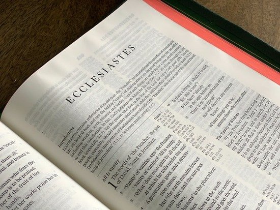 Book of Ecclesiastes Ecclesiastes, a book of the Bible in the wisdom section