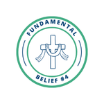 An icon of the cross to represent Jesus, or God the Son, and Fundamental Belief #4.